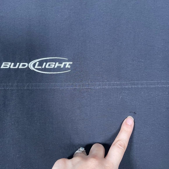 Swingster Budweiser Bud Light Men’s XL Black Fleece Lined Embroidered Vest - Picture 11 of 11